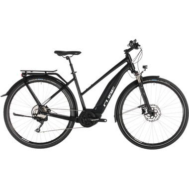 Bicicleta de viaje eléctrica CUBE TOURING HYBRID PRO 500 TRAPEZ Mujer Negro 2019 0